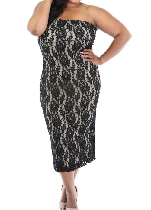 Curvy Plus Floral Ecstasy Dress