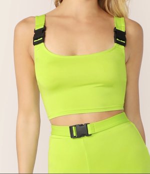 Neon Green Two Piece Short Set