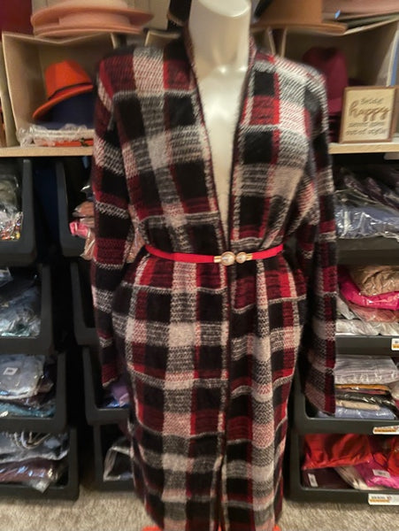 Plus Size "Lauire" Plaid Cardigan