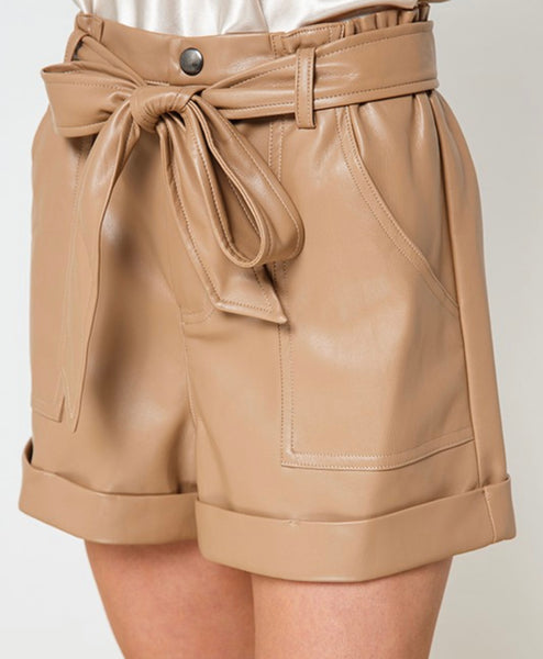 Nikki Vegan leather Shorts