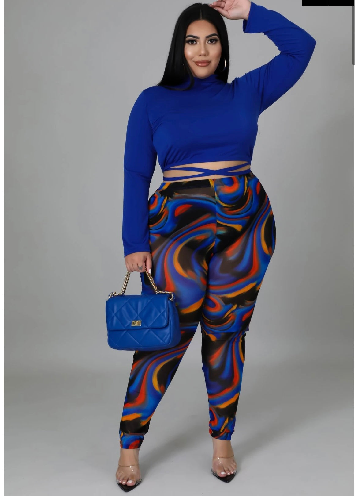 Keisha Plus Size two piece sheer legging set – The Curvy Girl Depot, LLC