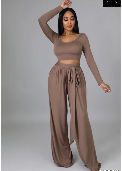 Veronica Two Piece  Palazzo Pants Set