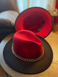 Ombre Fedora with Cuban Chain