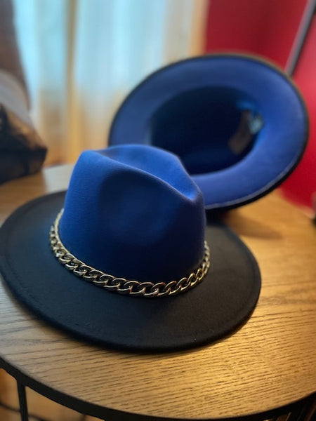 Ombre Fedora with Cuban Chain