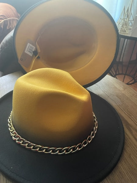 Ombre Fedora with Cuban Chain