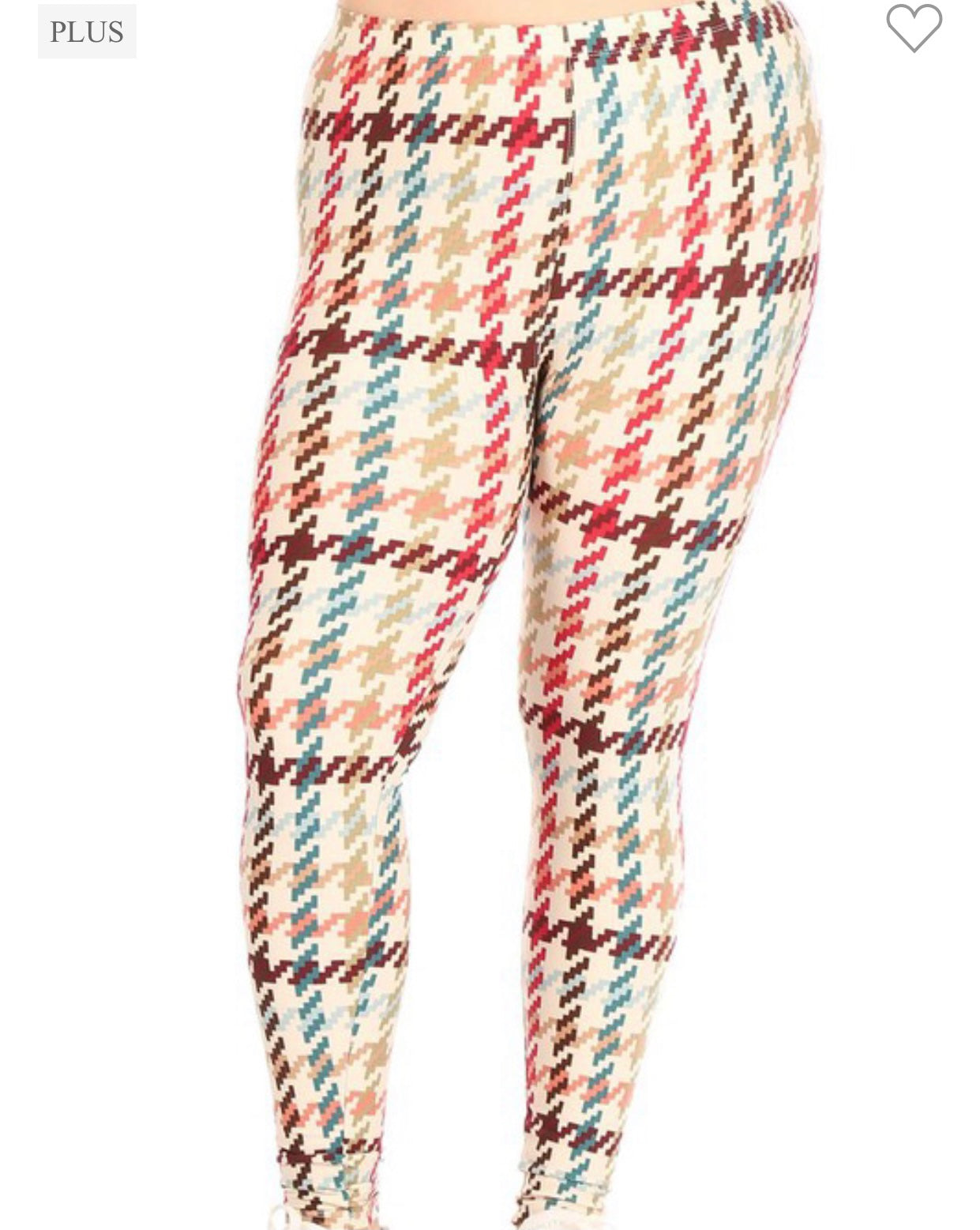 Plus Size Plaid butter soft leggings